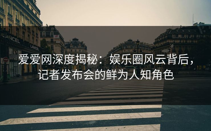 爱爱网深度揭秘：娱乐圈风云背后，记者发布会的鲜为人知角色